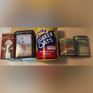 Vintage Tin Set of 5